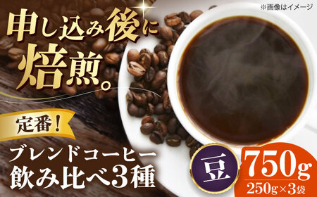 [お中元対象]コーヒー豆 定番コーヒー飲み比べ 3種セット(各250g)珈琲 [AGCU022-2]