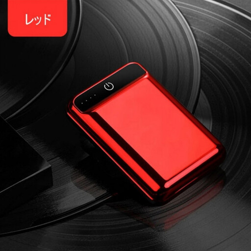 10000mAh 大容量 モバイルバッテリー＜レッド＞ 急速充電 防災電源 2.1A スマホ充電器 小型 軽量 USB2ポート 2台同時充電可能 LED液晶画面 残量表示 携帯充電器 iphoneX 【PL保険加入済み製品・安心】