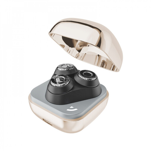 2025年新発売 髭剃り 電気シェーバー メンズ ＜ ベージュ＞ひげそり USB充電式 IPX7 防水防滴 コードレス 男性 深剃り 回転刃 3枚刃 コンパクト ポータブル Type-C タッチ制御 シェービング 高速モーター 静音作動 いつでも清潔 肌にやさしい 携帯便利 海外対応 1年間安心保証付き