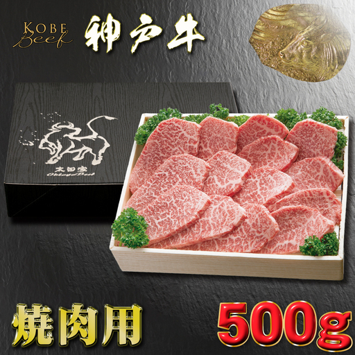 神戸牛 焼き肉用 かた・もも 500g YBY2【配送不可地域：離島】【1681973】