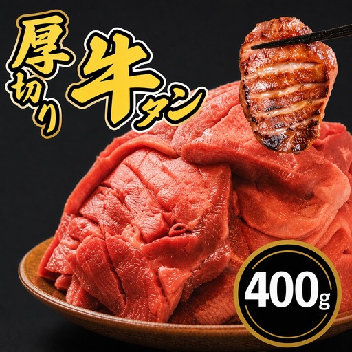 【ふるなびWEEK対象】牛タン 厚切り牛タン 400g 8-099-FN