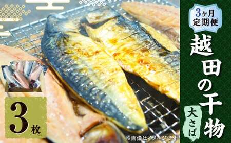 [3ヶ月定期便] 越田の干物 大さば 3枚入×1パック 合計9枚 干物 鯖 さば 魚 お魚 さかな さば サバ