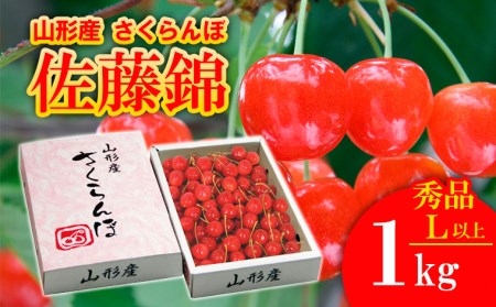 さくらんぼ 佐藤錦 Lサイズ以上 1kg 1箱 【令和9年産先行予約】FS25-563 くだもの 果物 フルーツ 山形 山形県 山形市 2027年産