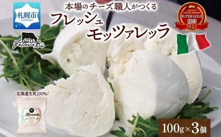 モッツァレラ 100g×3｜チーズ モッツァレラ 北海道 札幌市