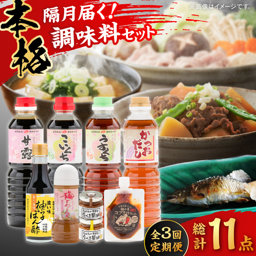 【ふるさと納税限定】【全3回定期便】調味料バラエティセット[AICV039]