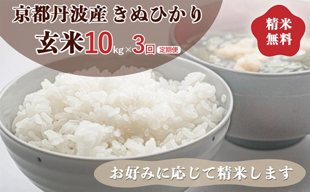 【3回定期便】令和8年産 きぬひかり 玄米 10kg 玄米