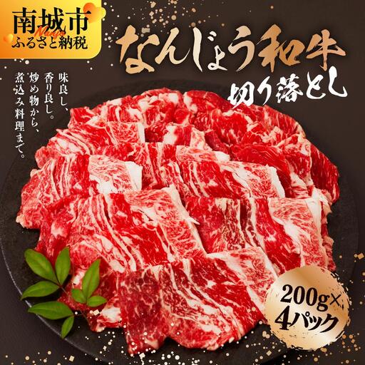 和牛切り落とし 200g×4パック なんじょう和牛 合計400g