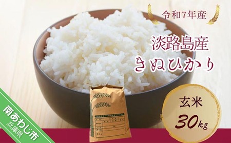 兵庫県淡路令和7年産お米30kg 令和7年産米 淡路島産キヌヒカリ 玄米30㎏ | 兵庫県南あわじ市