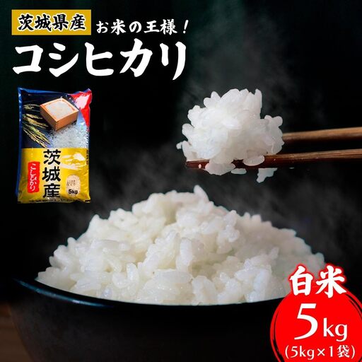 [令和7年産]お米の王様!茨城県産 コシヒカリ 白米 5kg×1袋 [2256]