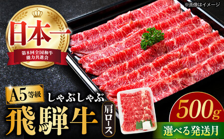 【10月発送】【飛騨牛 しゃぶしゃぶ用】 A5等級 ロース / 肩ロース 500g 和牛 ブランド牛 国産 牛肉 多治見市 / 渡辺精肉店 [TAZ007-10]
