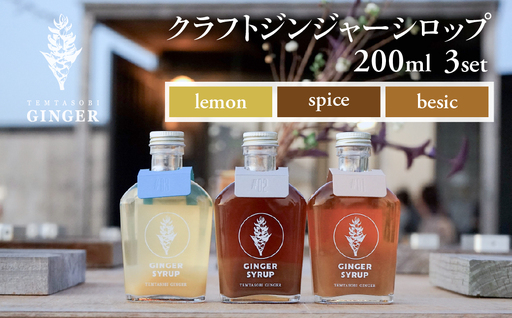 クラフトジンジャーシロップ 3本 飲料