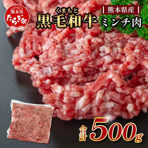 熊本県産 黒毛和牛 ミンチ500g 本場 熊本県 黒毛 和牛 国産 牛肉 ミンチ肉 挽肉 ひき肉挽き肉 ブランド 牛 肉 上質 ハンバーグ 5000円 113-0544