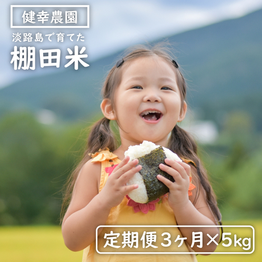 [定期便]健幸農園の棚田米 5kg×3ヵ月セット 白米