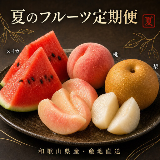 【ふるさと納税】【全3回 定期便】 紀州和歌山産旬のフルーツセット（6月：スイカ・7月：桃・8月：梨） ［UT138］ | 定期便 もも 梨 スイカ フルーツ 果物 くだもの 食品 人気 おすすめ 送料無料