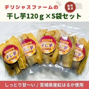 デリシャスファームの干し芋120ｇ×5袋セット【delf001】
