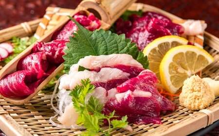 赤身馬刺し 約200g (醤油 ・ おろししょうが付き 各4パック) 赤身 馬肉 馬刺し 馬 新鮮 直送 個包装 国産 熊本県 人吉市 冷凍