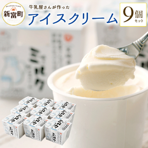 牛乳屋さんが作ったアイスクリーム 9個セット[B309]