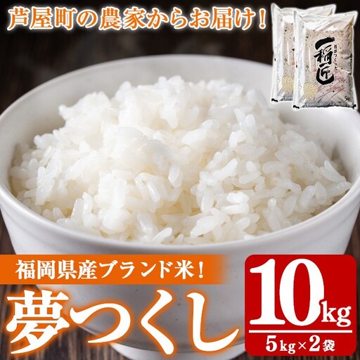 ≪令和7年産≫福岡県産 夢つくし 白米(計10kg・5kg×2袋) 白米 米 お米 おこめ ごはん ゆめつくし 夢つくし ご飯 常温 福岡県産 ブランド米 常温 常温保存 as32-003