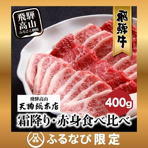 【ふるなび限定】飛騨牛 焼肉 400g 赤身or霜降り 焼肉 BP013 FN-Limited-PR