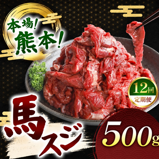 【定期便 12回】馬スジ 500g