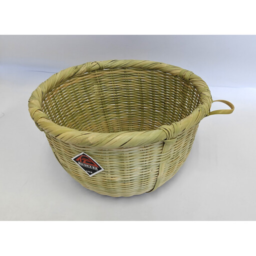 【品切れ中】ぶら下げ耳付き！「米研ぎザル 小(3合用)」富士北麓”勝山”スズ竹細工 山梨県認定郷土伝統工芸品