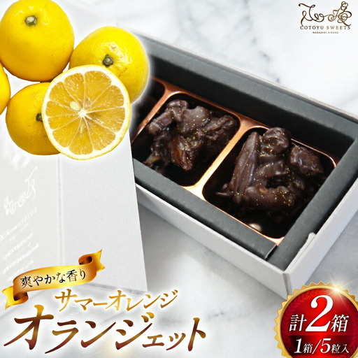 チョコ オランジェット サマー オレンジ 5粒入り 2箱 セット