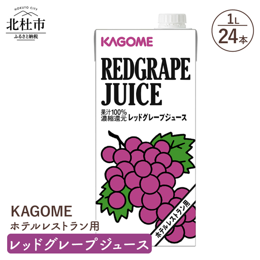 カゴメ レッドグレープジュース ホテルレストラン用 1L 紙パック 24本入 [h172]