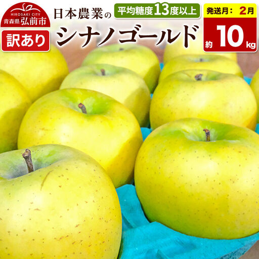 【27年2月発送】りんご シナノゴールド【訳あり】約10kg 平均糖度13度以上 青森県 弘前市 果物 フルーツ 林檎 リンゴ くだもの 不揃い 規格外