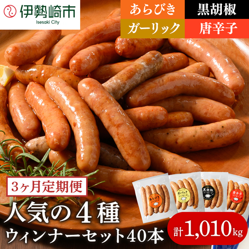 [定期便3ヶ月]ウインナー充実セット 4種類 | BBQ バーベキュー アウトドア キャンプ 肉 豚肉 惣菜 詰め合わせ お弁当 朝食 食べ比べ 真空パック ソーセージ ウィンナー※2026年1月上旬頃より順次発送予定