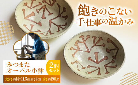 みつまたオーバル小鉢2個セット 陶器 うつわ お皿　【うつわの行方】[AKGG004]