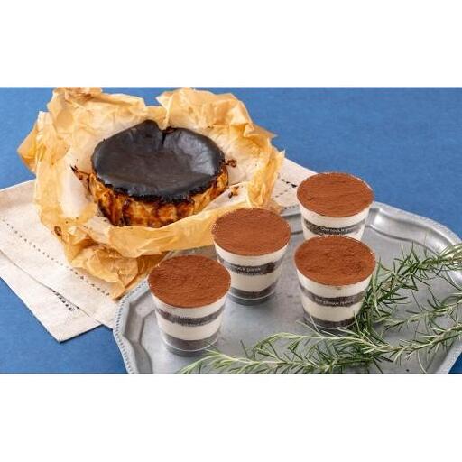 カップティラミスとバスクチーズケーキセット