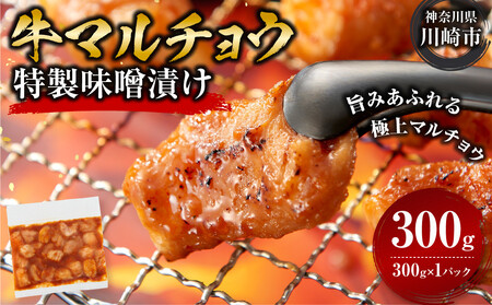 ＜訳アリ＞牛マルチョウ　特製味噌漬け　0.3kg(300g×1）【2026年8月発送】