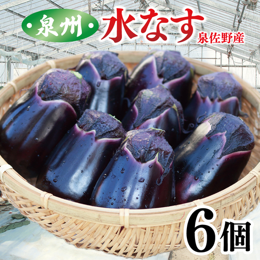 【先行予約】泉州 泉佐野市産 ハウス水なす 6個