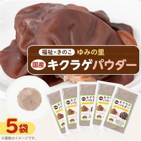 きくらげパウダー20g×5袋 就労継続支援A/B型併用事業所「ゆみの里」【1687654】