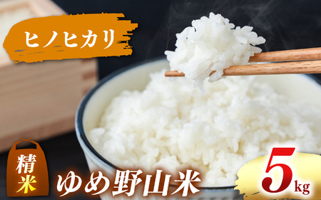大和五條の「ゆめ野山米」 ヒノヒカリ 精米 5kg( 5kg×1袋)[令和7年産] | コメ 米 こめ 精米 ヒノヒカリ もちもち 奈良県 五條市