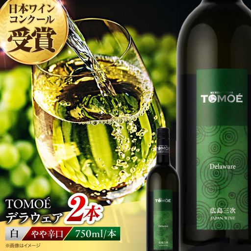 ワイン TOMOEデラウェア 白 やや辛口 750ml×2本 受賞 [APAZ089] 白ワイン