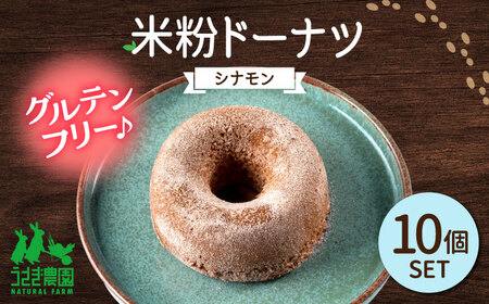 米粉ドーナツ（シナモン）10個セット【うさぎ農園】[AYDJ023]