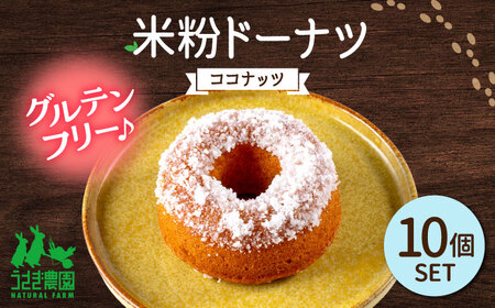 米粉ドーナツ（ココナッツ）10個セット【うさぎ農園】[AYDJ032]