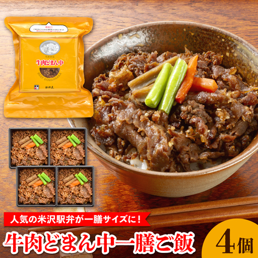 弁当 牛肉どまん中 一膳 ご飯 160g×4個 牛丼 弁当