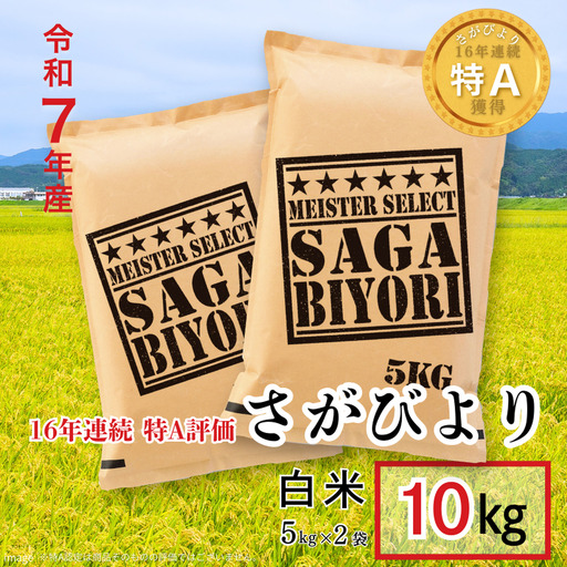 五つ星お米マイスターが厳選!令和7年産 佐賀県産 さがびより 白米 10kg(5kg×2袋)おこめ 米 :B255-012