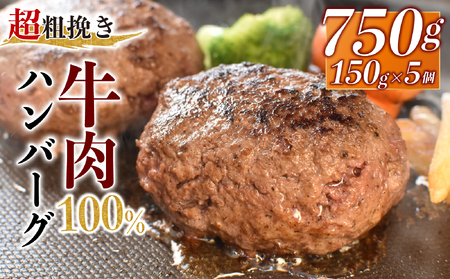 ハンバーグ 【5個】 計750g 牛肉ハンバーグ