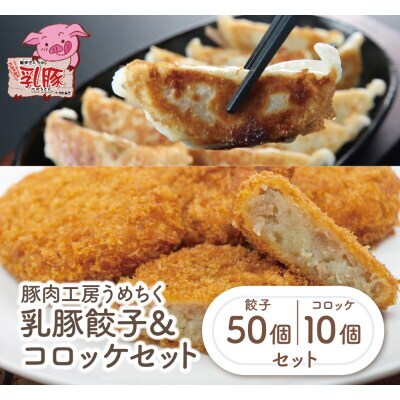 Z04-11 乳豚 餃子50個＆コロッケ10個セット コロッケ