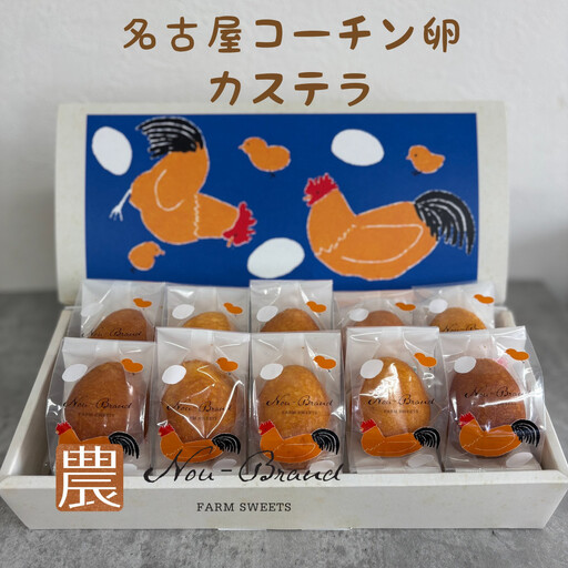 名古屋コーチン卵　カステラ（10個入り）