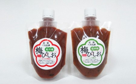 梅びしお 若狭の梅びしお2つセット かつお味 こんぶ味 梅びしお