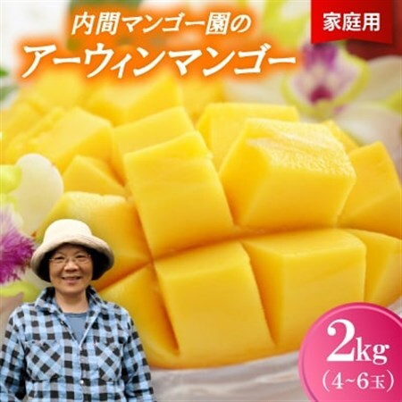【2026年7月から順次発送・家庭用】内間マンゴー園のアーウィンマンゴー2kg(4～6玉)【配送不可地域：離島】【1695324】