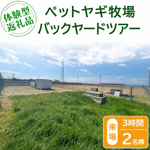 【体験型返礼品】ペットヤギ牧場バックヤードツアー（来場/3時間/2名）（愛知ヤギ農場）