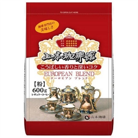 山本珈琲 山本珈琲館 ヨーロピアンブレンド(粉) 600g×2袋入【1620709】