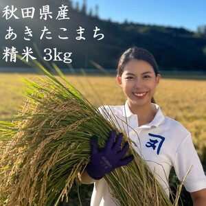 [米農家直送]令和7年産 特Aランク 厳選 秋田県産 あきたこまち 白米 3kg 精米 お米[(株)鈴木又五郎商店][B2313]