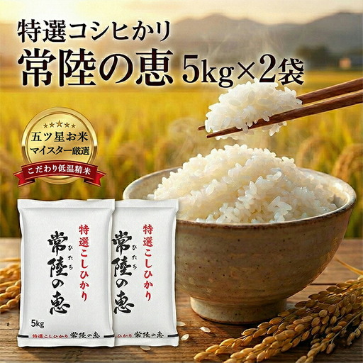 【令和７年産】特選こしひかり　「常陸の恵」１０kg 【 お米 五ツ星 お米マイスター HACCP 取得 低温精米 高品質 ご飯 美味しい米 ブランド米 特産物 あさや米穀 茨城県 日立市 】