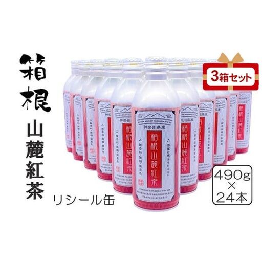 箱根山麓紅茶リシール缶490g×24本入×3箱セット